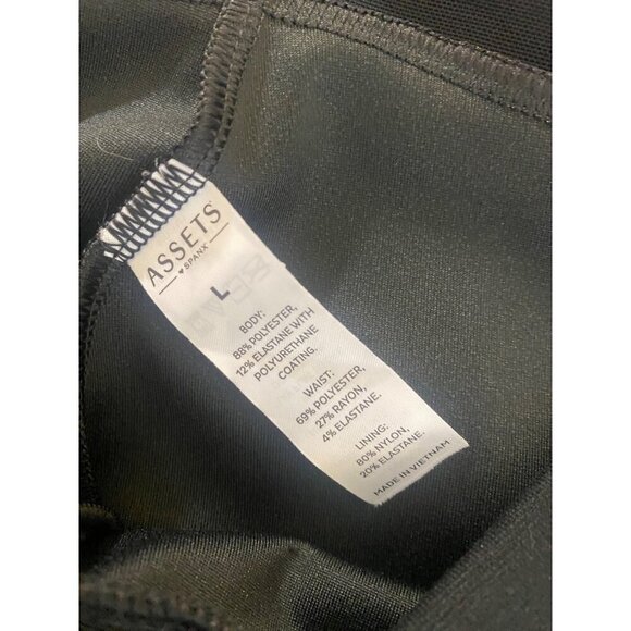 Assets By Spanx Women's Black Stretch Faux Leather Pants - Large - Picture 10 of 10